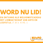 Word nu lid van de NVvPO & ontvang het lidmaatschap van Arts en Leefstijl cadeau